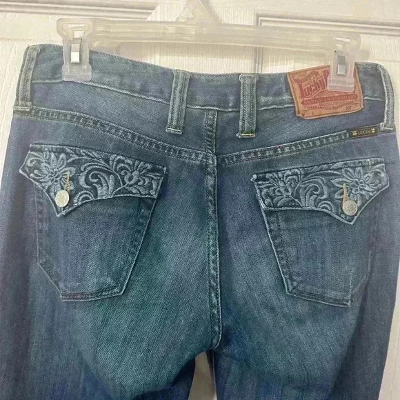 Lucky Brand Lola Straight Light wash Jeans Size 4/27 Ladies Denim Distressed - Picture 6 of 8